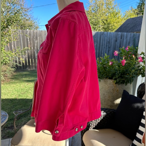 Chaps hot pink denim jacket - Picture 4 of 8